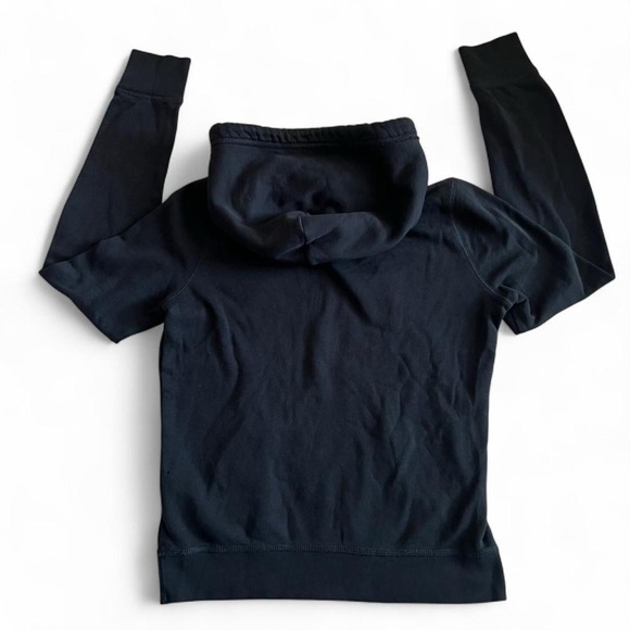 Hollister Navy Hoodie with white Logo and White Drawstrings - Picture 4 of 7